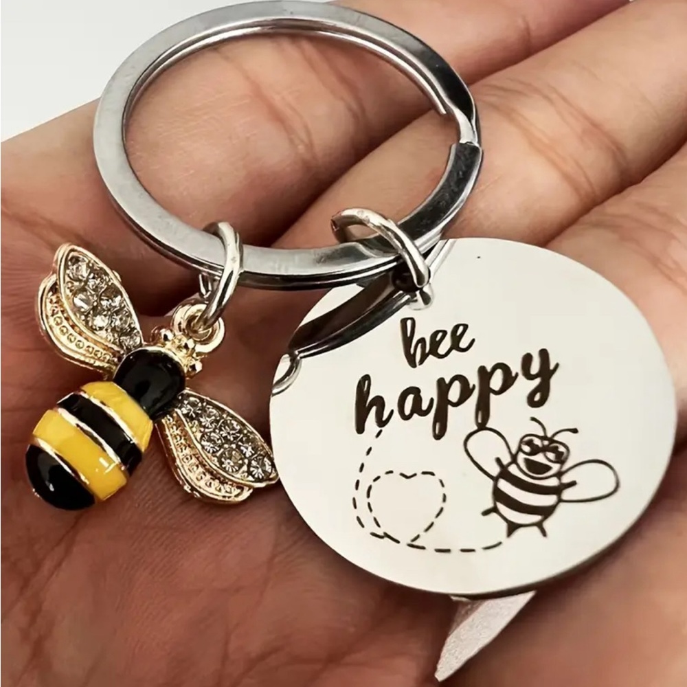 Bee Happy Keychain - Picture 3 of 4